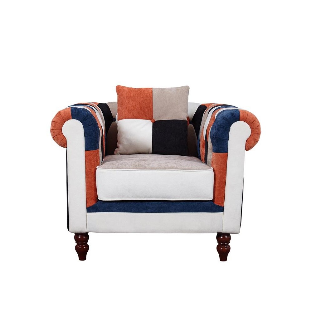 Furmod Sofá Chesterfield Patchwork 1 Plaza