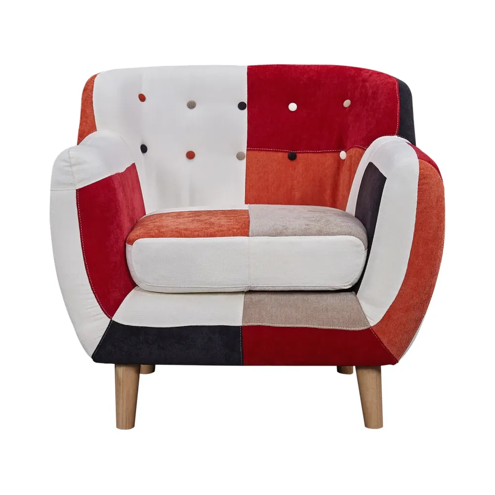 Nordic patchwork upholstered sofa