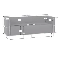 Torino 3 seater sofa in eco-leather and chromed steel - Mueble Design