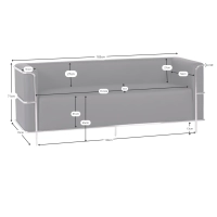 Divano di design a 3 posti rivestito in ecopelle Torino Nest Dream - 36