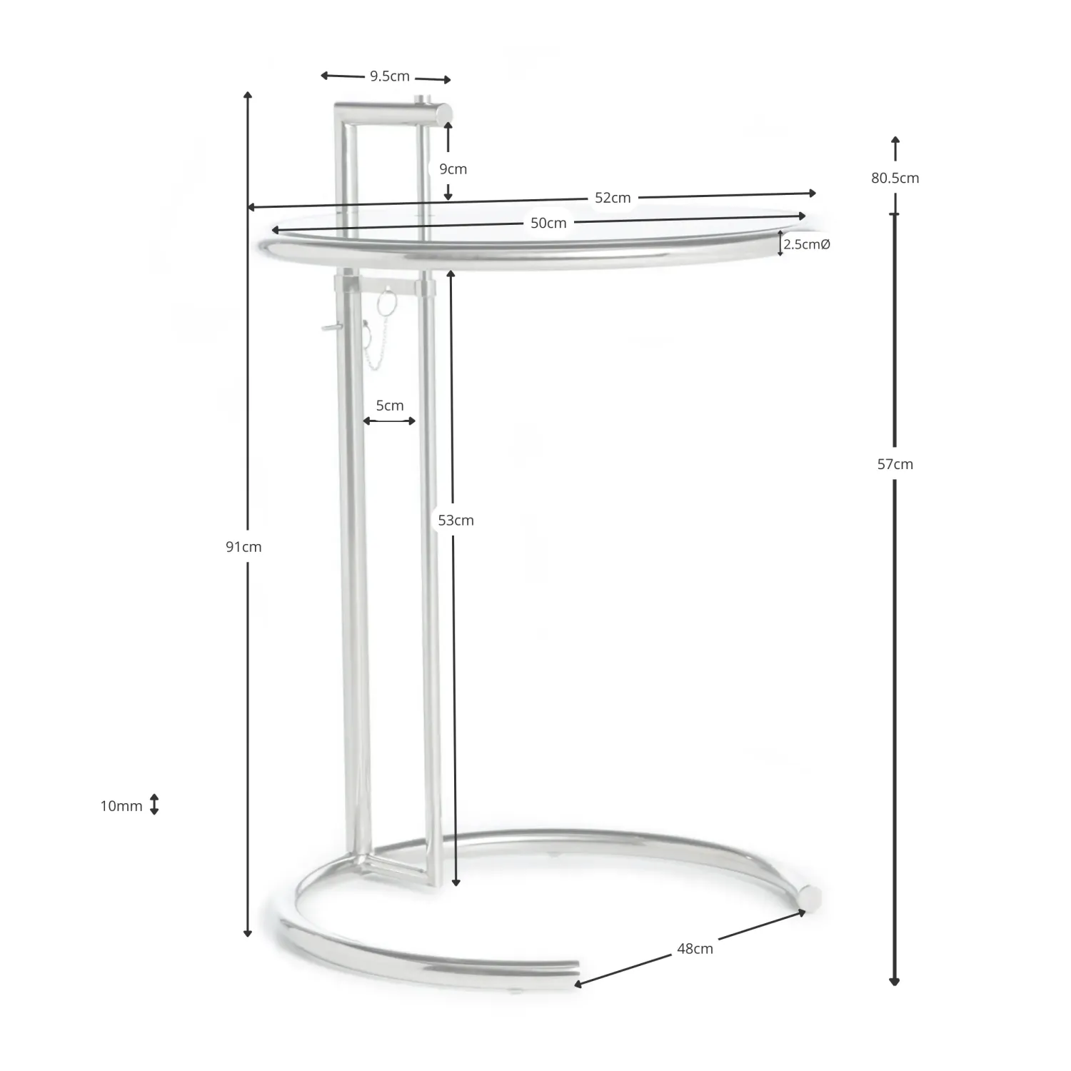 Mesa auxiliar de diseño Eileen Gray Table Nest Dream - 28