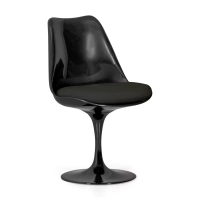 Cadeira Lotus Chair All Black com almofada de algodão FURNMOD - 8