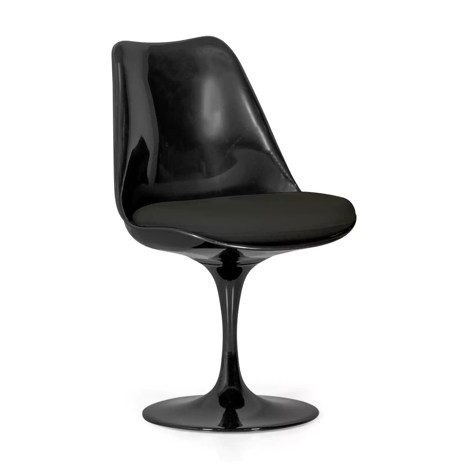Cadeira Lotus Chair All Black com almofada de algodão FURNMOD - 8