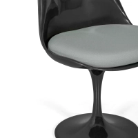 Cadeira Lotus Chair All Black com almofada de algodão FURNMOD - 17
