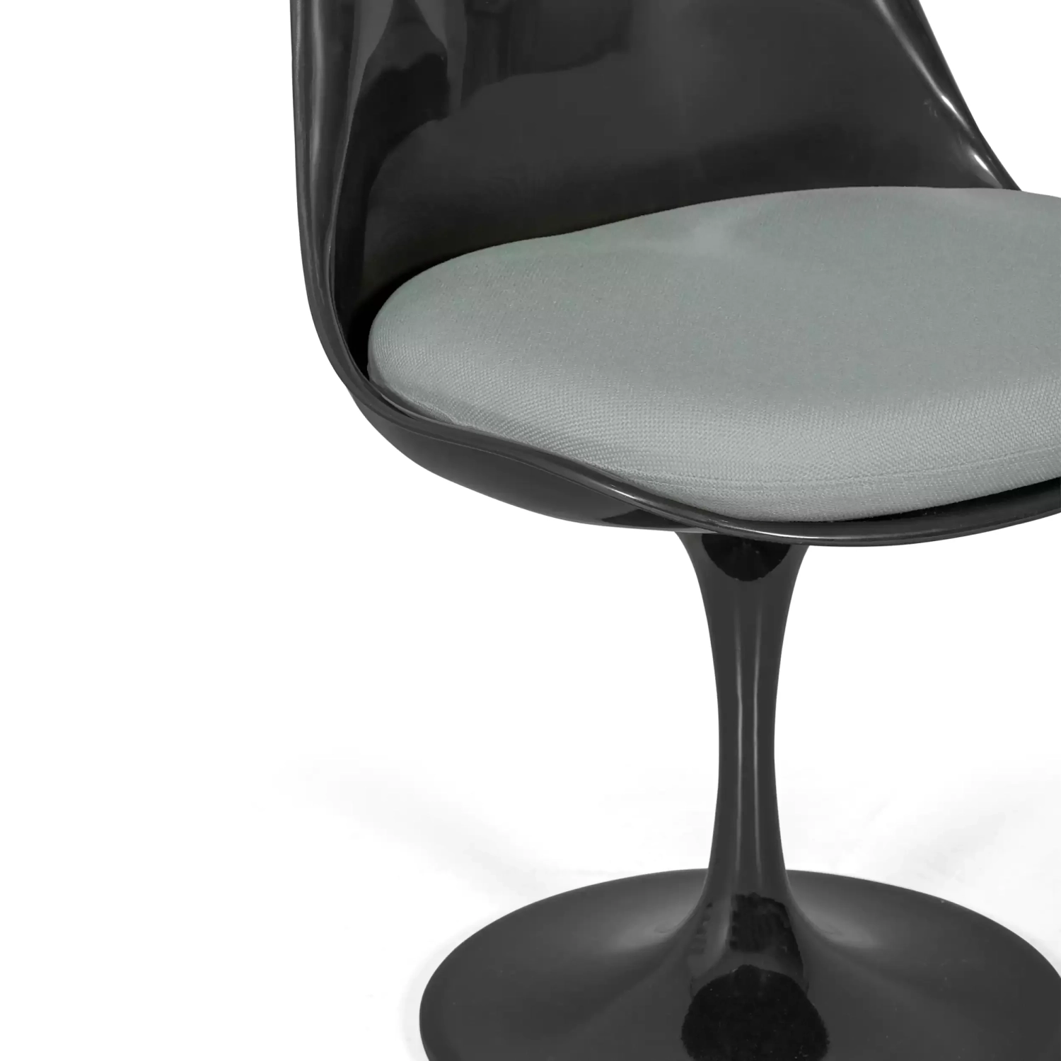 Cadeira Lotus Chair All Black com almofada de algodão FURNMOD - 17