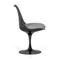 Cadeira Lotus Chair All Black com almofada de algodão FURNMOD - 20