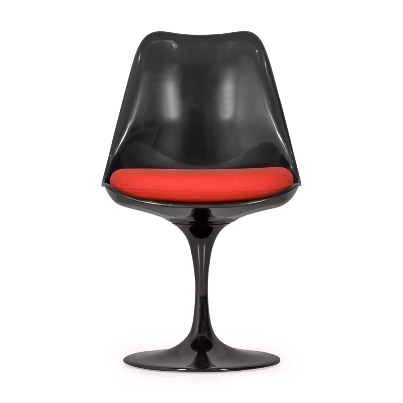 Lotus Chair All Black with cotton cushion FURNMOD - 3