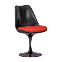 Cadeira Lotus Chair All Black com almofada de algodão FURNMOD - 1