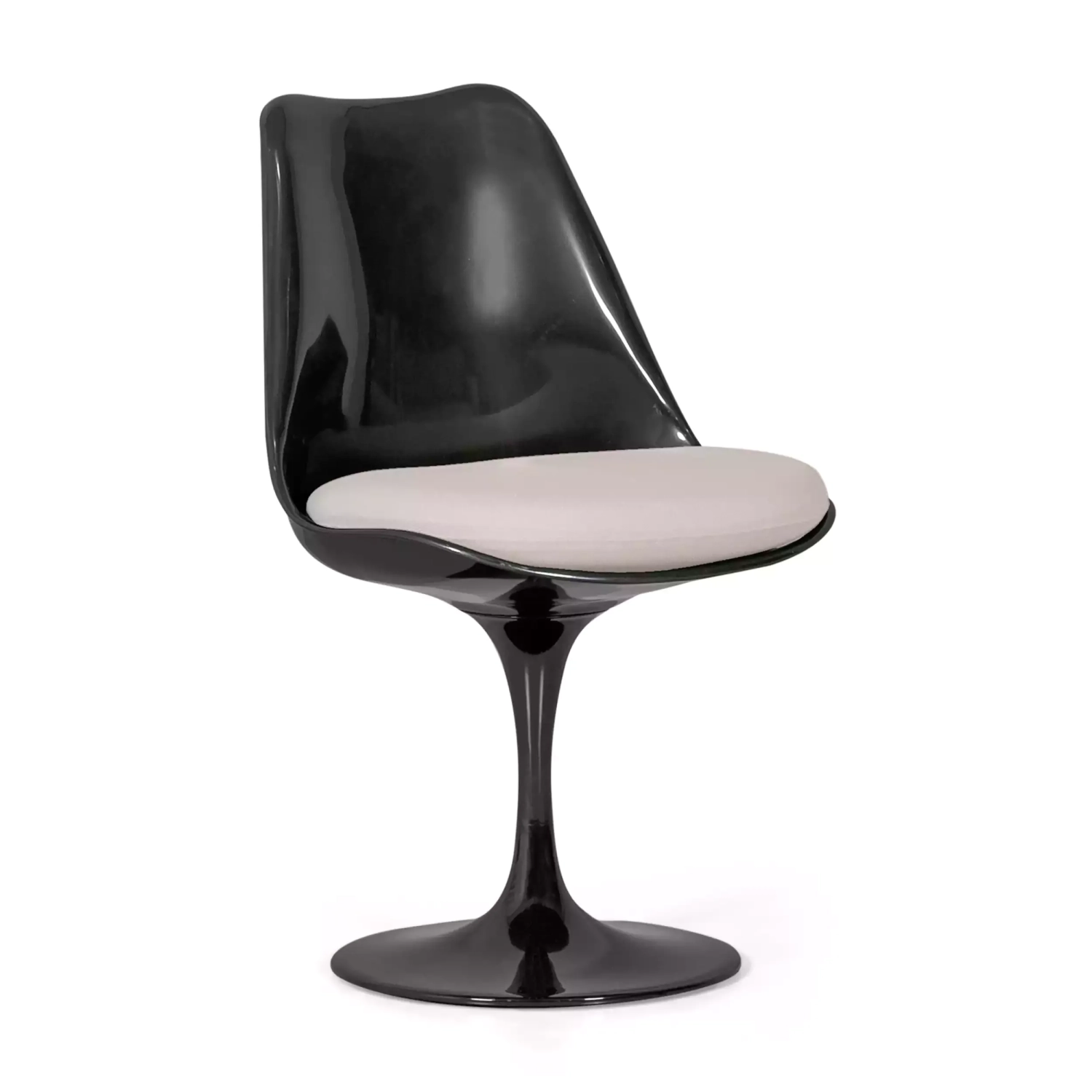 Silla Lotus Chair All Black con cojín de algodón FURNMOD - 24