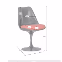 Silla Lotus Chair All Black con cojín de algodón FURNMOD - 32