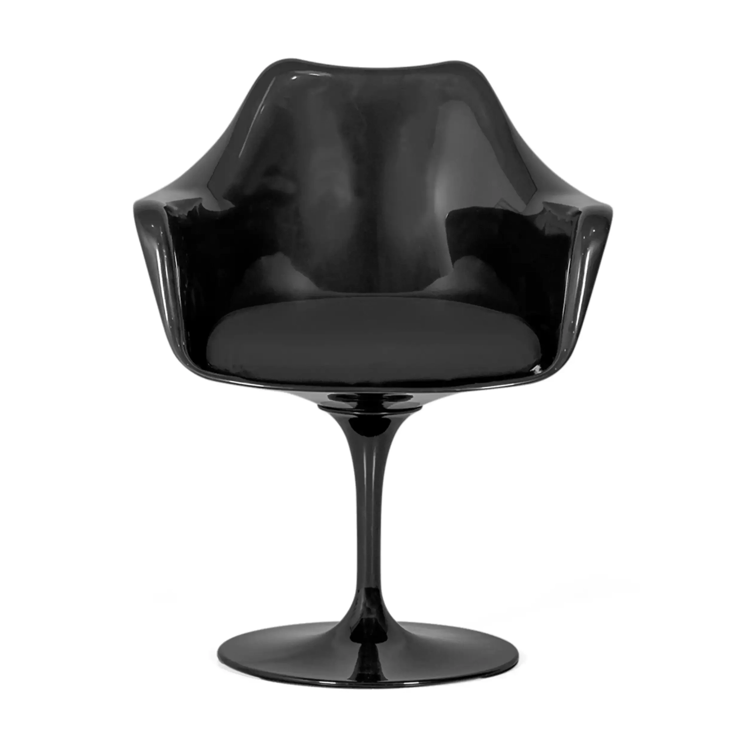 Lotus Arms All Black -tuoli puuvillatyynyllä FURNMOD - 3