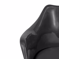 Silla Lotus Arms All Black con cojín de algodón FURNMOD - 2