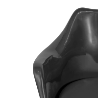 Sedia Lotus Arms All Black con cuscino in cotone FURNMOD - 2