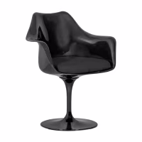 Sedia Lotus Arms All Black con cuscino in cotone FURNMOD - 1
