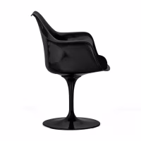 Silla Lotus Arms All Black con cojín de algodón FURNMOD - 6