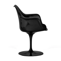 Lotus Arms All Black stoel met katoenen kussen FURNMOD - 6