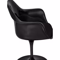 Silla Lotus Arms All Black con cojín de algodón FURNMOD - 7
