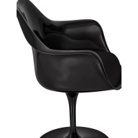 Lotus Arms Chair All Black with cotton cushion FURNMOD - 7