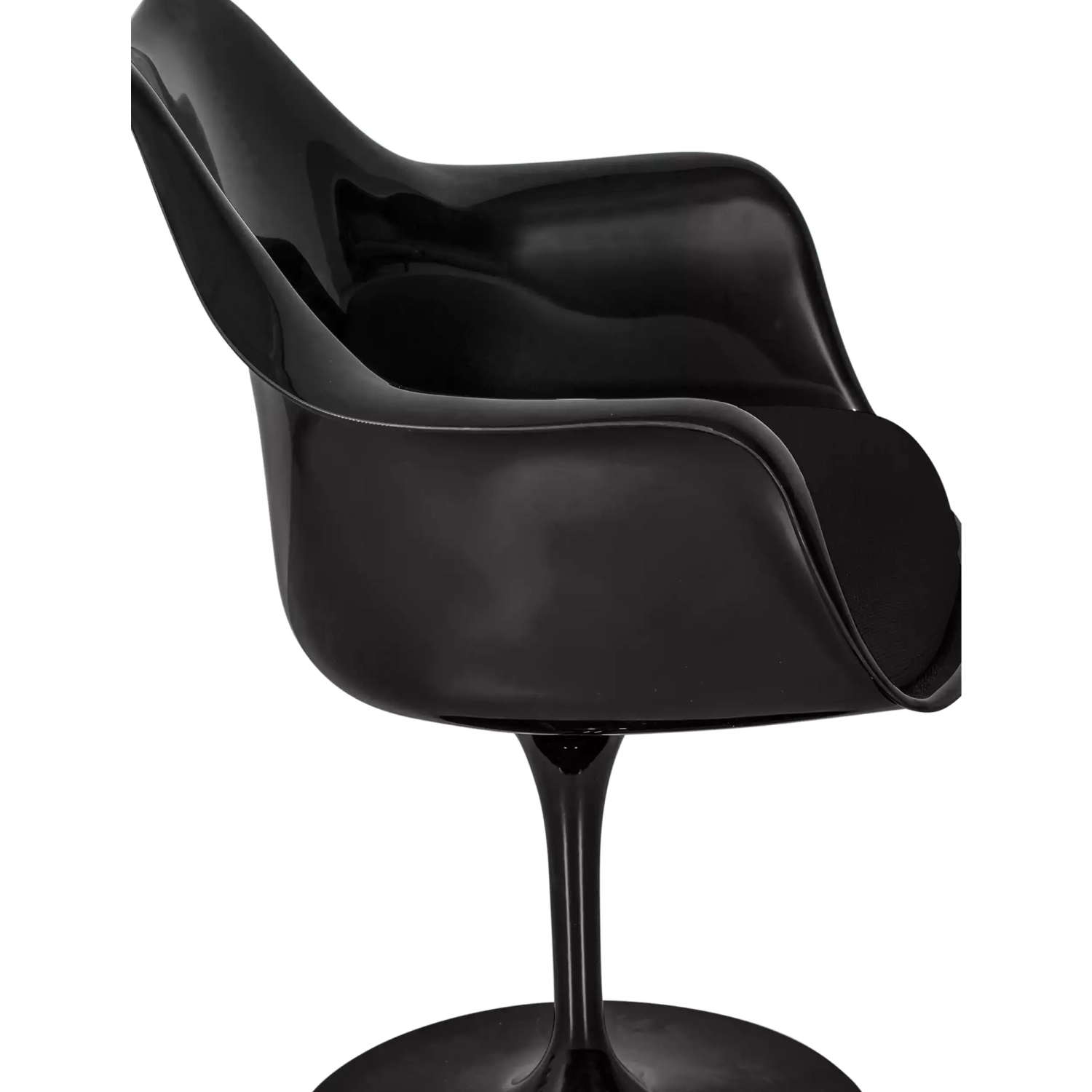 Lotus Arms All Black stoel met katoenen kussen FURNMOD - 7