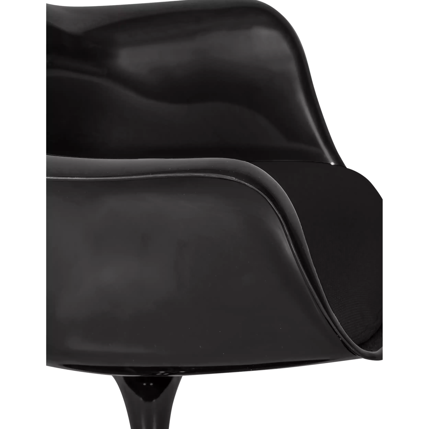 Stuhl Lotus Arms All Black mit Baumwollkissen FURNMOD - 8