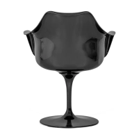 Lotus Arms All Black stoel met katoenen kussen FURNMOD - 10