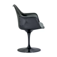 Krzesło Lotus Arms All Black z bawełnianą poduszką FURNMOD - 15