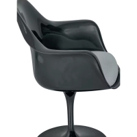 Sedia Lotus Arms All Black con cuscino in cotone FURNMOD - 16