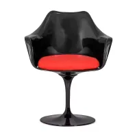 Tulip Arms Chair Replica Totally Black - Design Chairs - Mueble Design