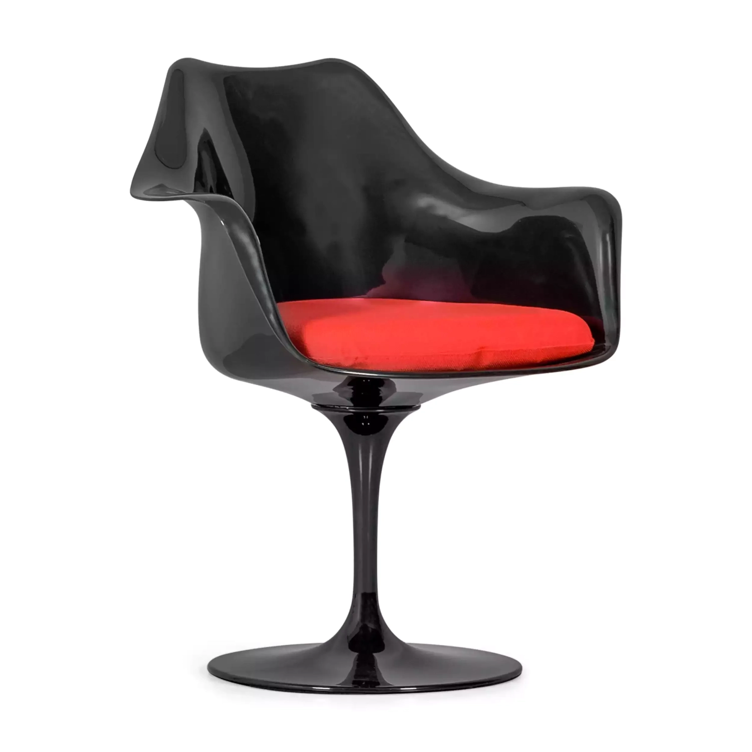 Sedia Lotus Arms All Black con cuscino in cotone FURNMOD - 24