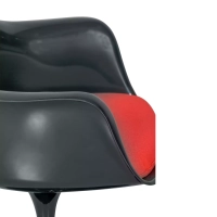 Sedia Lotus Arms All Black con cuscino in cotone FURNMOD - 29