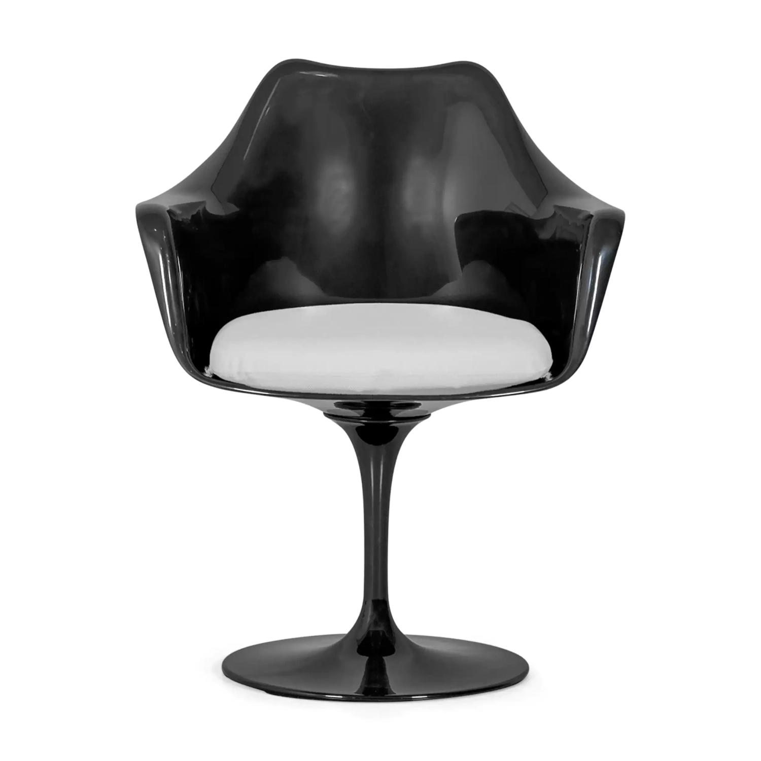 Silla Lotus Arms All Black con cojín de algodón FURNMOD - 33