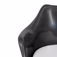 Cadeira Lotus Arms All Black com almofada de algodão FURNMOD - 32
