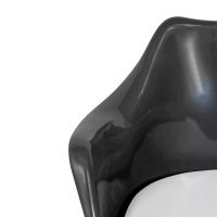 Stuhl Lotus Arms All Black mit Baumwollkissen FURNMOD - 32