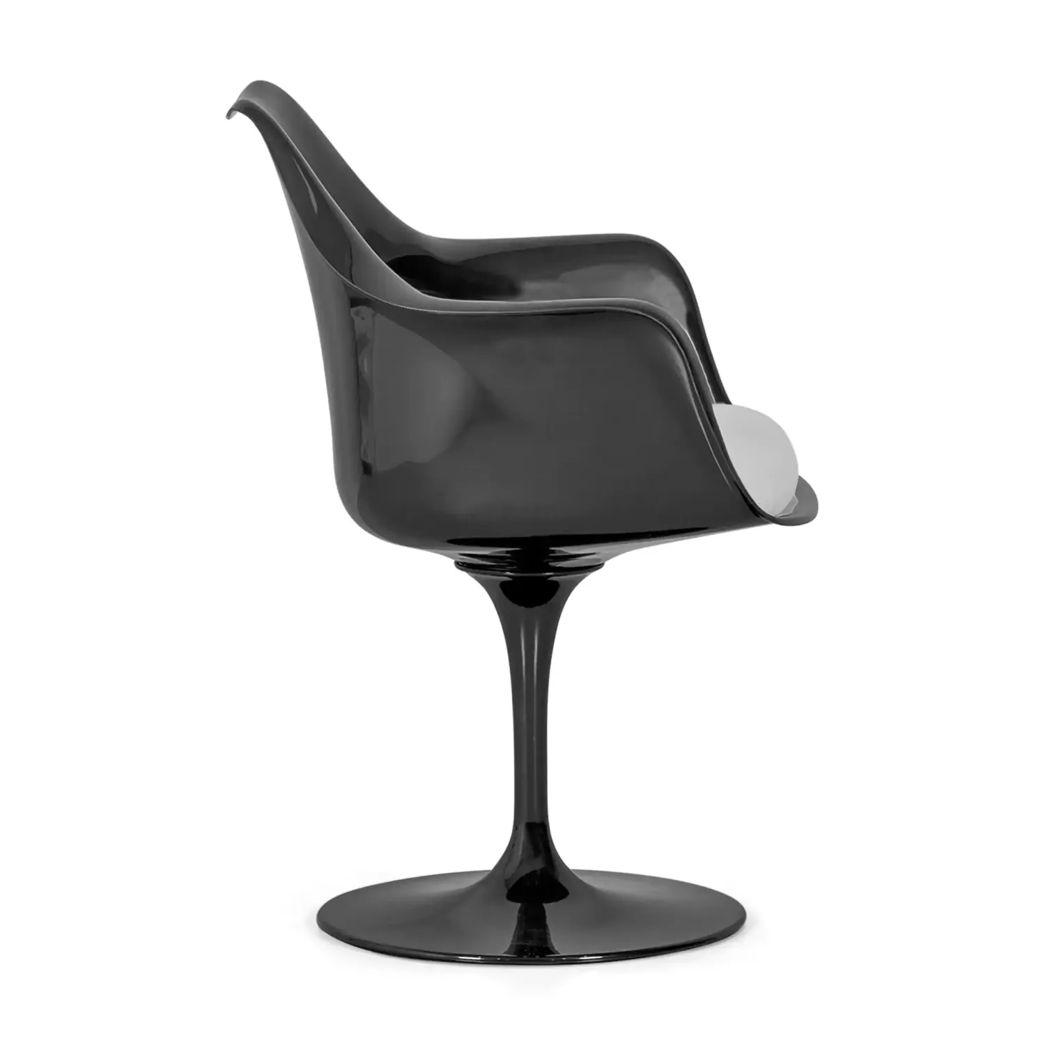 Cadeira Lotus Arms All Black com almofada de algodão FURNMOD - 37