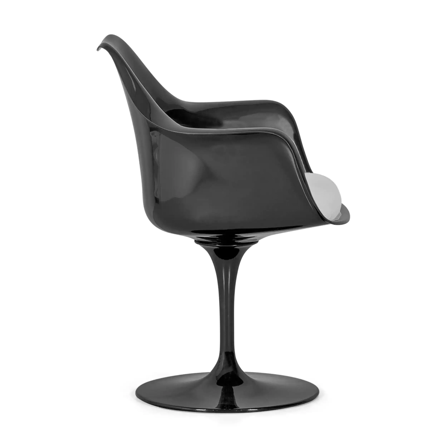 Sedia Lotus Arms All Black con cuscino in cotone FURNMOD - 37