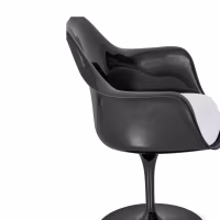 Cadeira Lotus Arms All Black com almofada de algodão FURNMOD - 38