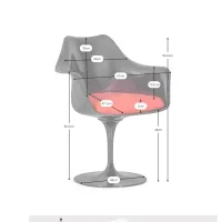 Tulip Arms Chair Replica Totally Black - Design Chairs - Mueble Design