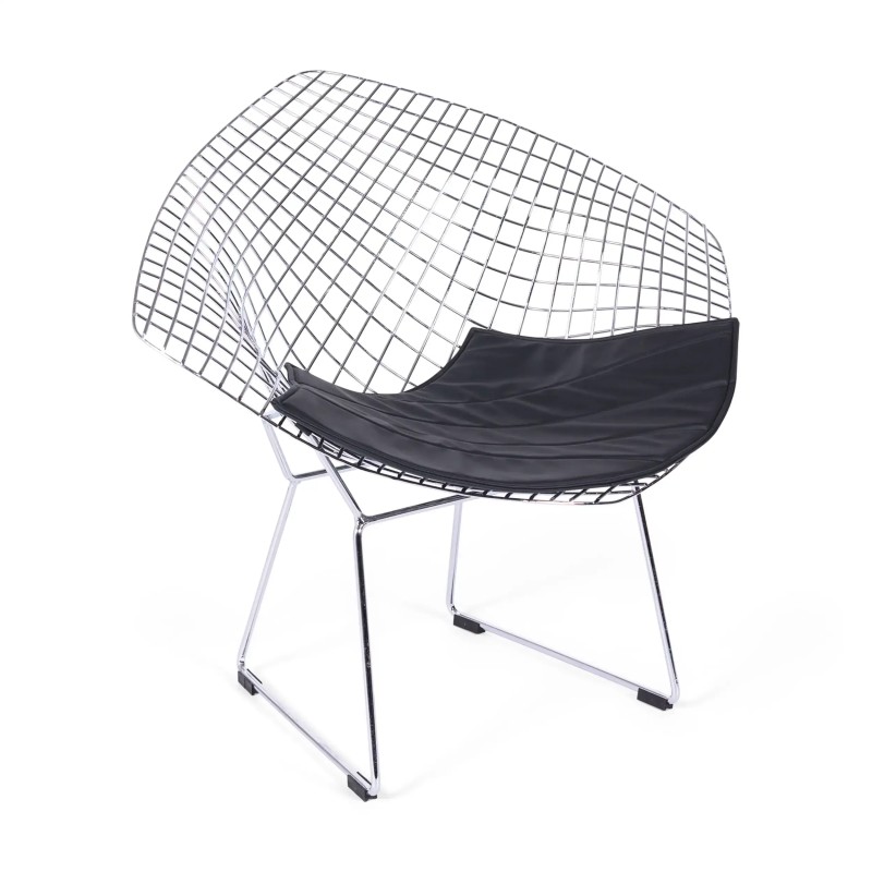 Fauteuil design en acier chromé Diamond FURNMOD - 1