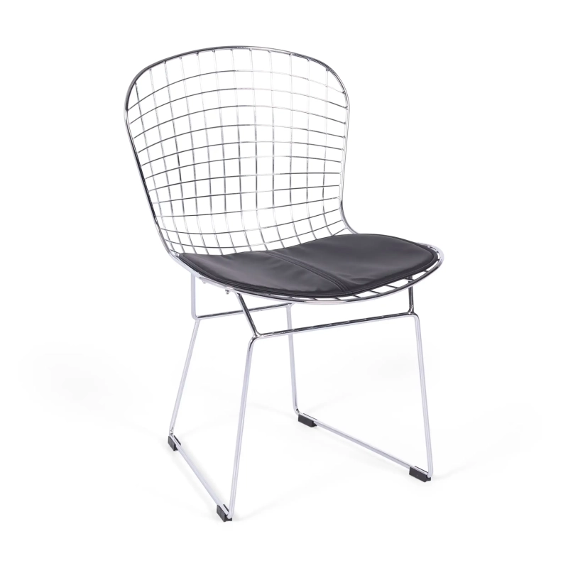 Sedia da pranzo in acciaio cromato Berta FURNMOD - 1
