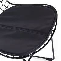 Cadeira Inspiration Bertoia em aço preto - Cadeira de design industrial