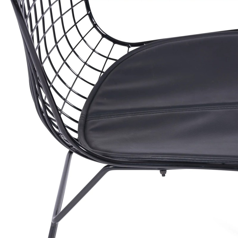Chaise de salle à manger en acier noir Berta FURNMOD - 2