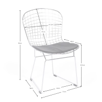 Sedia da pranzo in acciaio nero Berta FURNMOD - 14