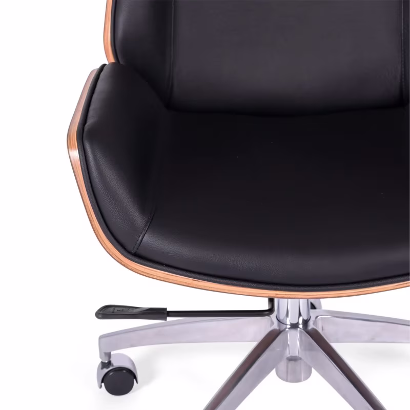 Bürostuhl aus italienischem Leder und Walnussholz Nordic Nest Dream - 2