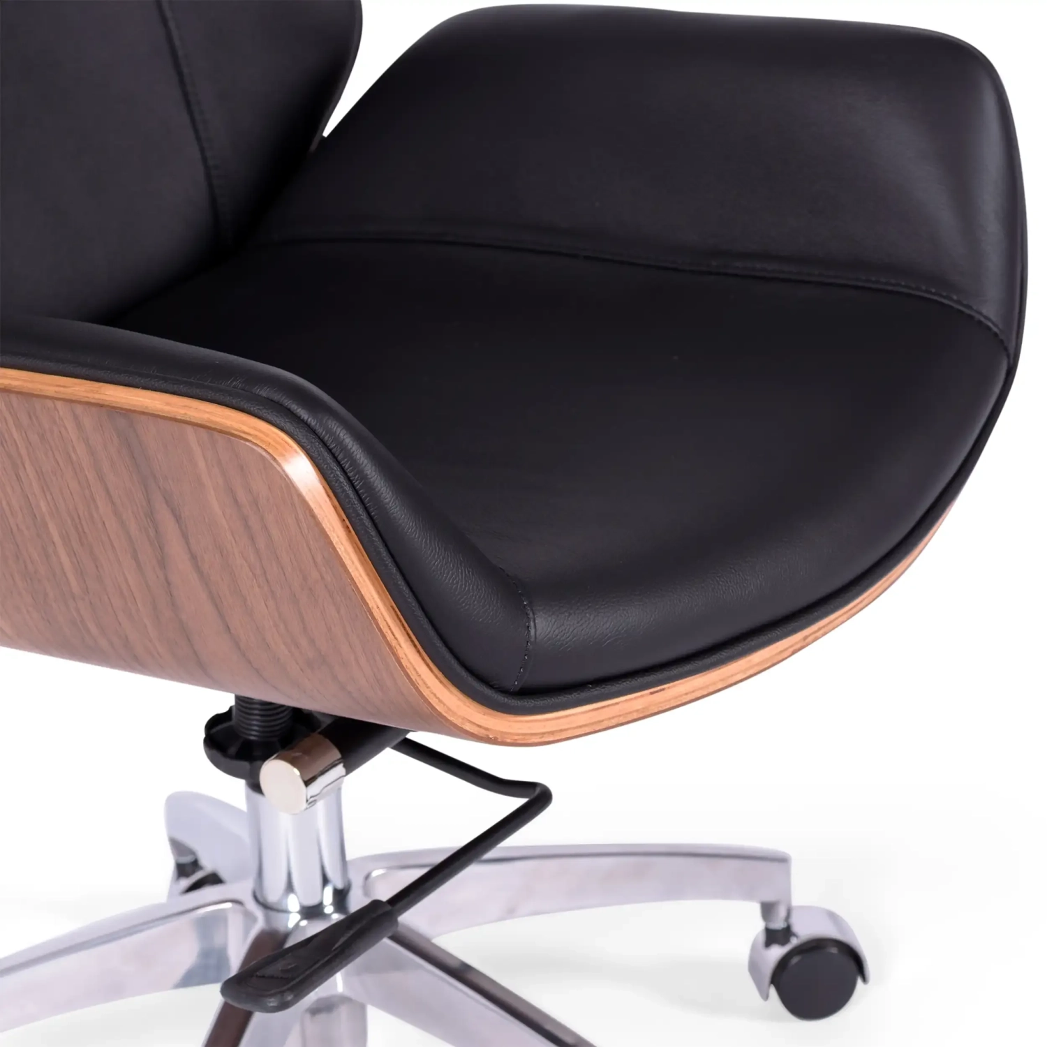 Bürostuhl aus italienischem Leder und Walnussholz Nordic Nest Dream - 5
