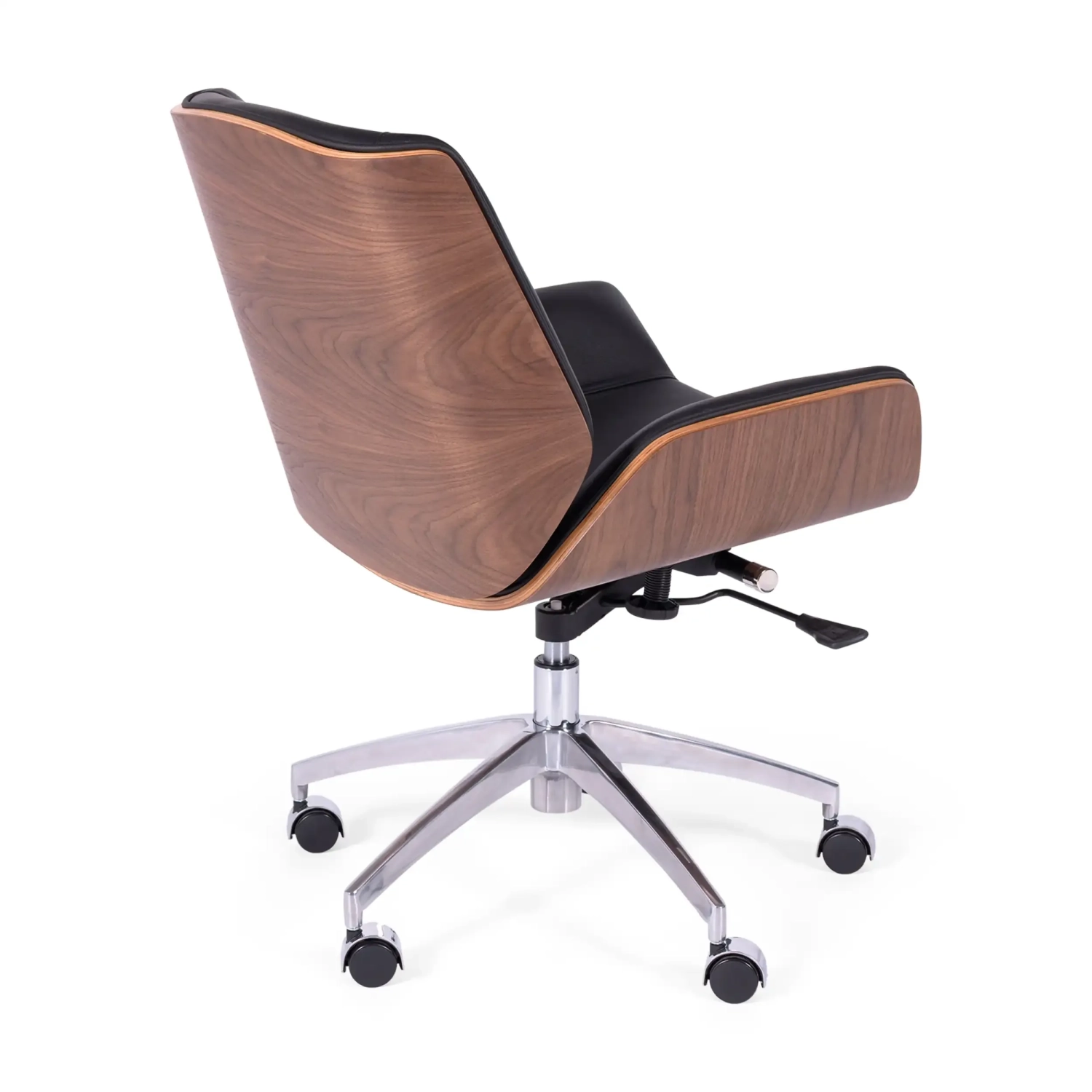 Chaise de bureau en cuir italien et bois de noyer Nordic Nest Dream - 8
