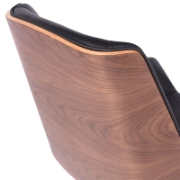 Kantoorstoel van Italiaans leer en walnoothout Nordic Nest Dream - 9