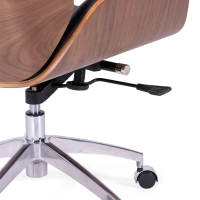 Chaise de bureau en cuir italien et bois de noyer Nordic Nest Dream - 10
