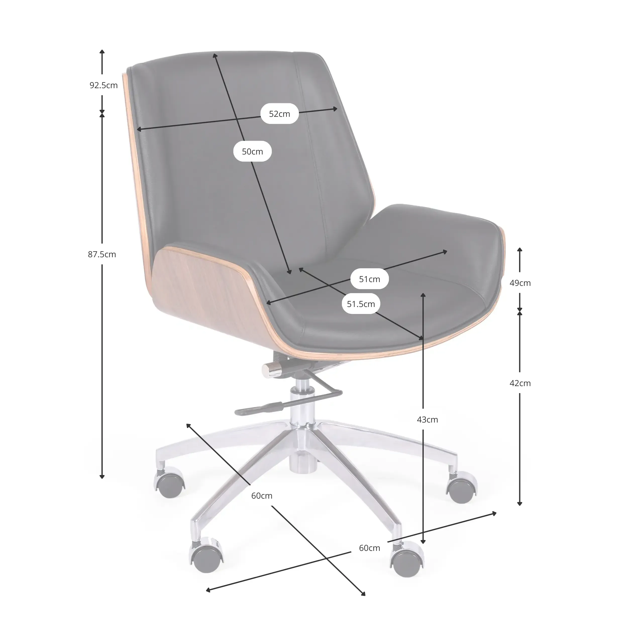 Nordic office chair - Leather office chairs - Mueble Design