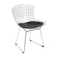 Replik Stuhl Bertoia "High Quality" aus verchromtem Stahl von dem berühmten Designer Hans J. Wegner