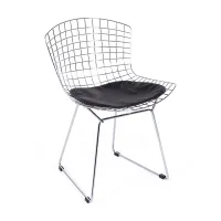 Réplica da cadeira Bertoia "High Quality" em aço cromado do famoso designer Hans J. Wegner